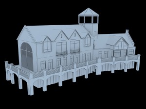 urban architecture - school office villas 140 3D Модель