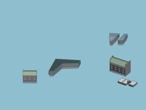 urban architecture - school office villas 141 3D Model
