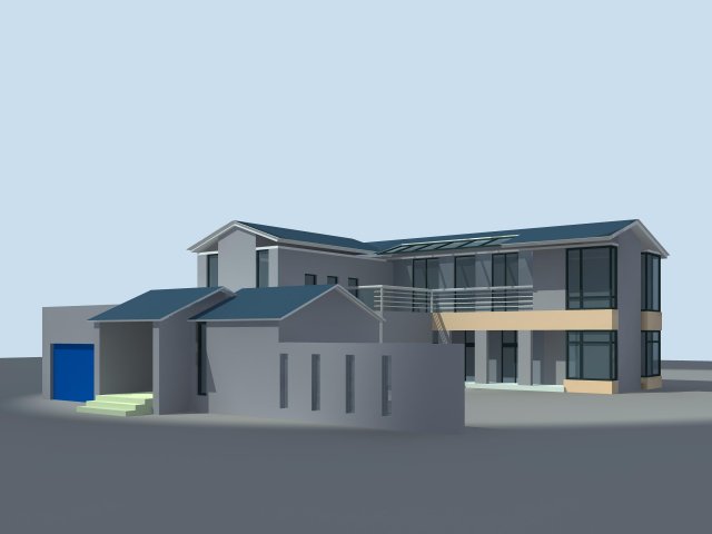 urban architecture - school office villas 151 3D 模型 .c4d .max .obj .3ds .fbx .stl .blend 