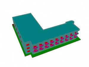 architecture urbaine - villas bureaux scolaires 153 Modèle 3D