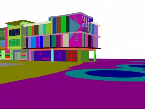 urban architecture - school office villas 154 Model 3D