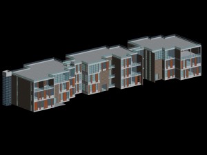 urban architecture - school office villas 156 3D 모델