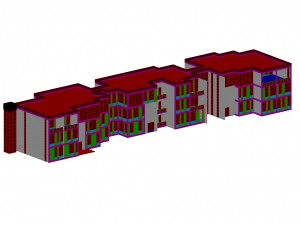 urban architecture - school office villas 156 Model 3D