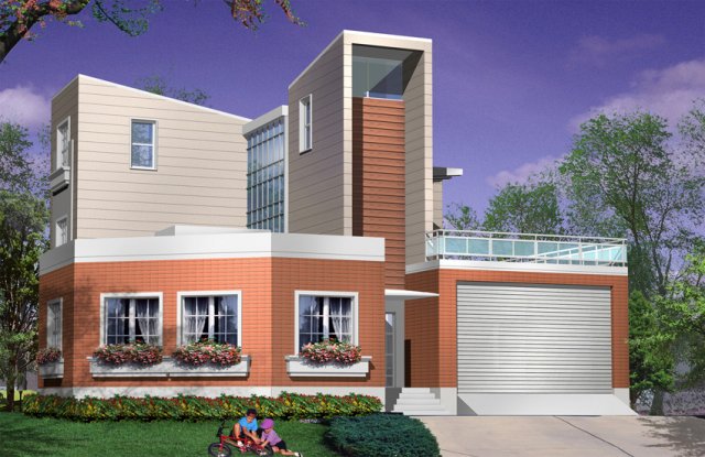 urban architecture - school office villas 163 3D Model .c4d .max .obj .3ds .fbx .stl .blend 