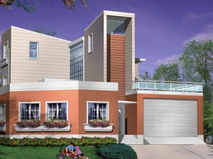 urban architecture - school office villas 163 Modèle 3D