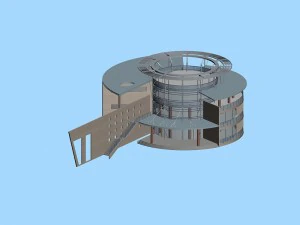 arquitetura urbana - vilas de escrit&oacute;rios escolares 169 Modelo 3D