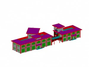 urban architecture - school office villas 171 3D Model