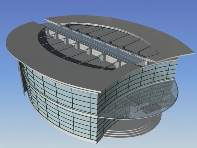 urban architecture - school office villas 172 3D Model .c4d .max .obj .3ds .fbx .stl .blend 