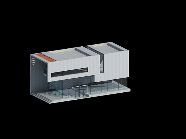 urban architecture - school office villas 174 3D Model .c4d .max .obj .3ds .fbx .stl .blend 