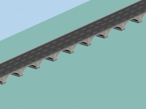 city building - big bridge 38 3Dモデル