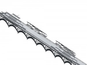 city building - big bridge 1 3D Model