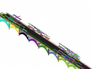 city building - big bridge 1 3D Model