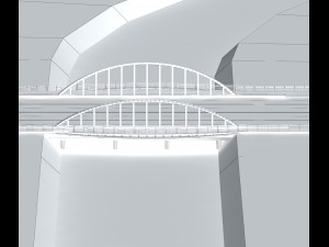 city building - big bridge 2 3D Модель