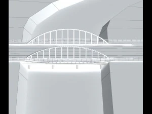 city building - big bridge 2 3D Model