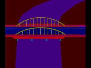 city building - big bridge 2 3D Модель