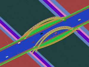 city building - big bridge 3 3D Model