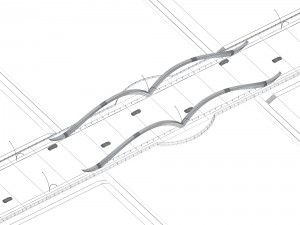 city building - big bridge 4 Modello 3D