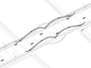 city building - big bridge 4 3D Model