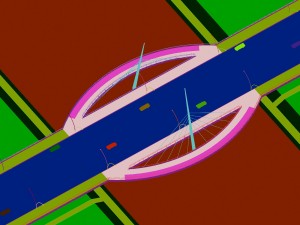 city building - big bridge 5 Modelo 3D