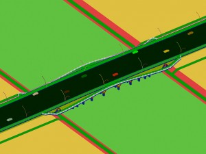 city building - big bridge 6 Modello 3D
