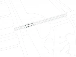 city building - big bridge 7 3D Model
