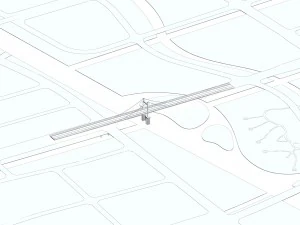 city building - big bridge 8 3D Model