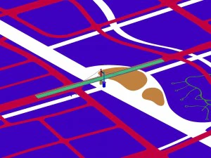 city building - big bridge 8 3D Model
