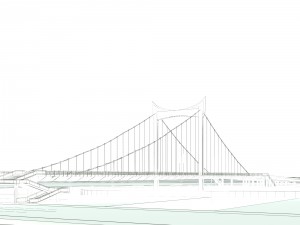 city building - big bridge 9 3D Model