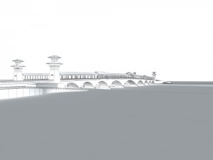 city building - big bridge 11 3D Модель