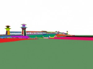 city building - big bridge 11 3D Model