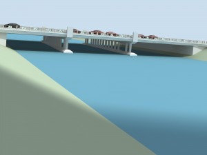 city building - big bridge 13 Modèle 3D
