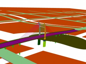 city building - big bridge 16 3D Model