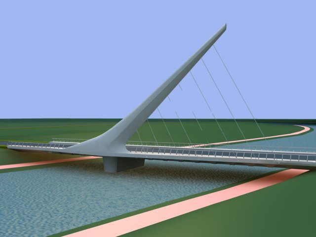city building - big bridge 17 Modelo 3D .c4d .max .obj .3ds .fbx .stl .blend 