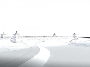 city building - big bridge 18 3D Model