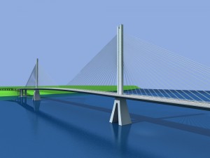 city building - big bridge 20 3Dモデル