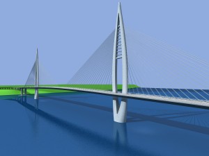 city building - big bridge 21 3Dモデル
