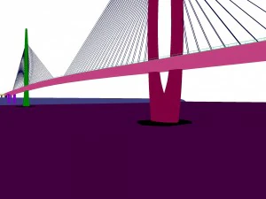 city building - big bridge 21 3D Model