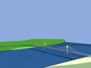 city building - big bridge 22 3Dモデル