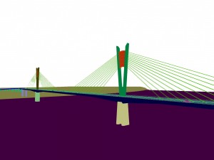city building - big bridge 22 Modèle 3D
