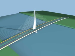 city building - big bridge 23 3Dモデル