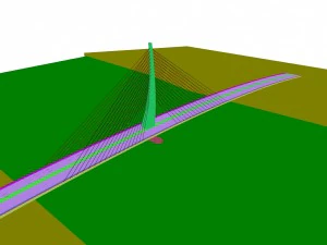 city building - big bridge 23 3D Model
