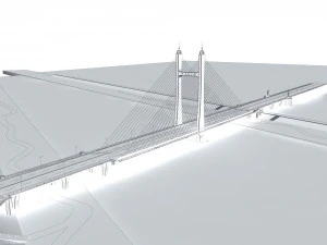 city building - big bridge 24 3D Model