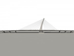 city building - big bridge 25 3D Модель