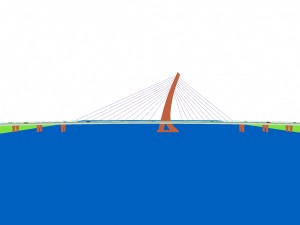 city building - big bridge 25 3D Модель