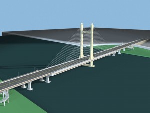 city building - big bridge 28 3D 모델