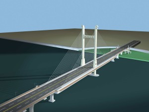 city building - big bridge 29 3Dモデル