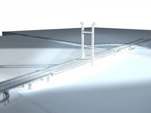city building - big bridge 29 3D Model