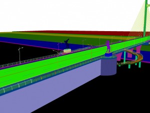 city building - big bridge 30 Model 3D