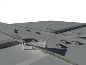city building - big bridge 31 Modelo 3D