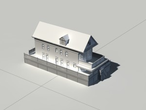 city - multi-storey commercial office building 1 Modello 3D